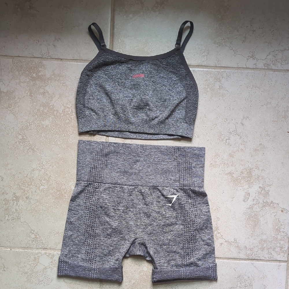 Gymshark Gray and Pink Activewear